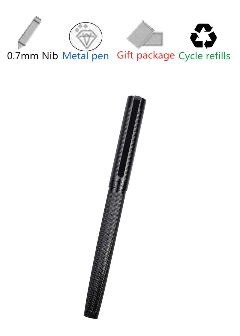 Penneed Pemmeed Rollerball Pen Liquid Ink Pens for Women Luxury Box Gel Pen Black Ink Fancy Pen Refillable for Executive Office,Professional,Birthday Nice Pens G8 (Black) - Image 3